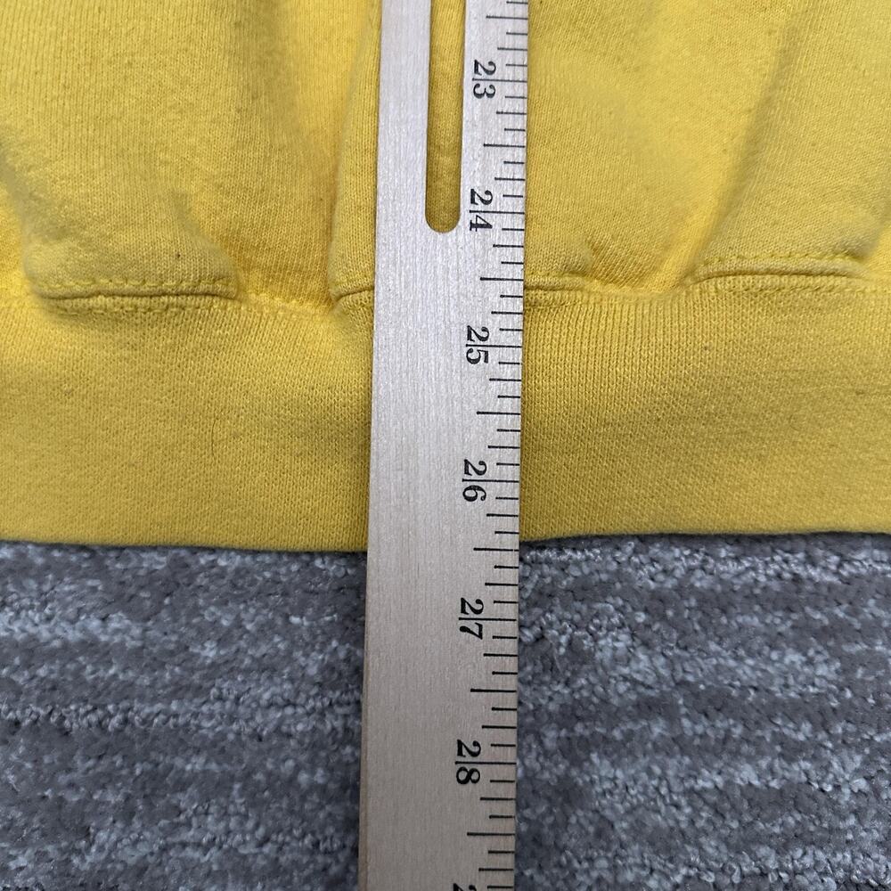 Vintage Nike Sweatshirt Mens Medium Yellow Crewneck Swoosh Embroidered 90s USA - Picture 11 of 11
